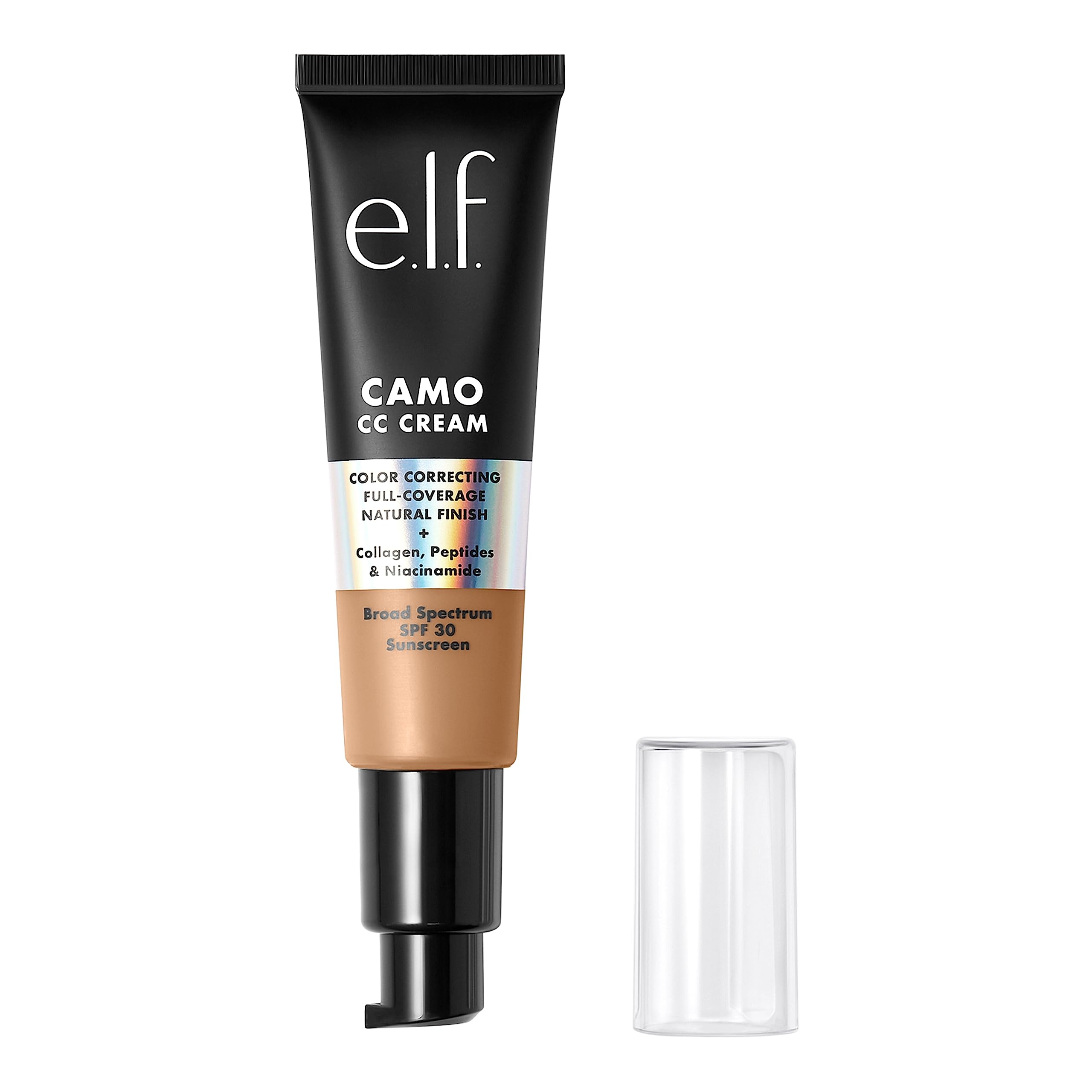 e.l.f. Camo CC Cream | Color Correcting Full Coverage Foundation with SPF 30 | Medium 355 W | 1.05 Oz (30g)